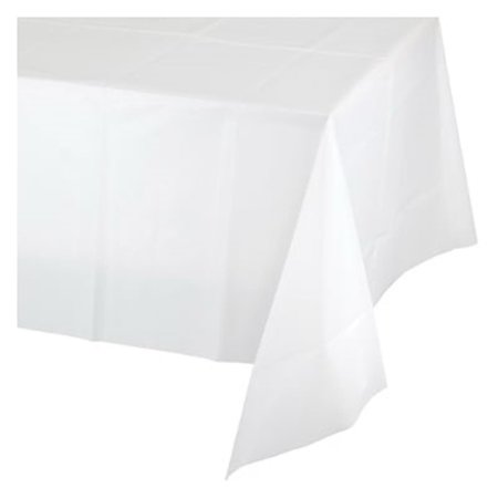 OMG 710241 54 x 108 in. Paper Poly Table CoverWhite OM573281
